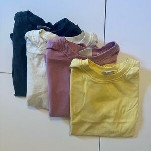 Zara Kids T-Shirt Set - Black, White, Pink, Yellow